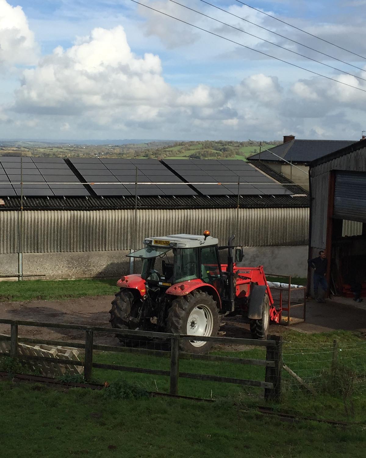 Barn and Tractor. NBG Digital Home. Electric Vehicle chargers, Solar and Heat Pumps, General Electrical Services in the South West.
